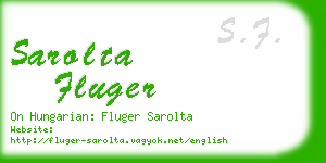 sarolta fluger business card